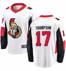 Men's Ottawa Senators #17 Nate Thompson Fanatics Branded White Away Breakaway NHL Jersey Men's Ottawa Senators #17 Nate Thompson Fanatics Branded White Away Breakaway NHL Jersey