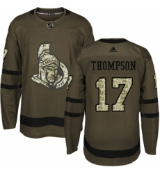 Youth Adidas Ottawa Senators #17 Nate Thompson Authentic Green Salute to Service NHL Jersey Youth Adidas Ottawa Senators #17 Nate Thompson Authentic Green Salute to Service NHL Jersey