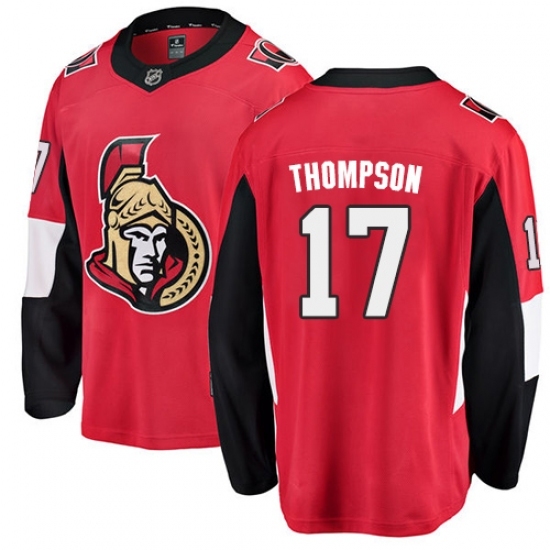 Youth Ottawa Senators #17 Nate Thompson Fanatics Branded Red Home Breakaway NHL Jersey Youth Ottawa Senators #17 Nate Thompson Fanatics Branded Red Home Breakaway NHL Jersey
