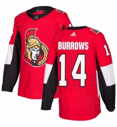 Men's Adidas Ottawa Senators #14 Alexandre Burrows Authentic Red Home NHL Jersey