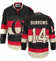 Men's Reebok Ottawa Senators #14 Alexandre Burrows Authentic Black Third NHL Jersey