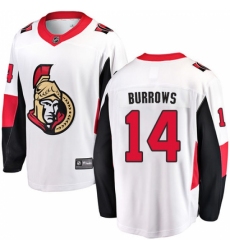 Youth Ottawa Senators #14 Alexandre Burrows Fanatics Branded White Away Breakaway NHL Jersey