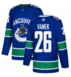 Men's Adidas Vancouver Canucks #26 Thomas Vanek Authentic Blue Home NHL Jersey