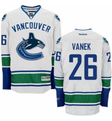 Men's Reebok Vancouver Canucks #26 Thomas Vanek Authentic White Away NHL Jersey