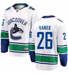 Men's Vancouver Canucks #26 Thomas Vanek Fanatics Branded White Away Breakaway NHL Jersey