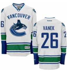 Youth Reebok Vancouver Canucks #26 Thomas Vanek Authentic White Away NHL Jersey