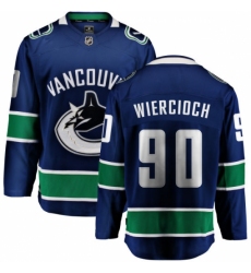 Youth Vancouver Canucks #90 Patrick Wiercioch Fanatics Branded Blue Home Breakaway NHL Jersey