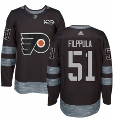 Men's Adidas Philadelphia Flyers #51 Valtteri Filppula Premier Black 1917-2017 100th Anniversary NHL Jersey