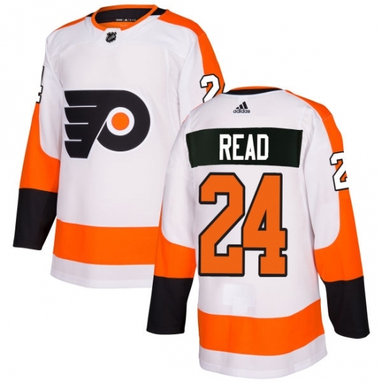 Men's Adidas Philadelphia Flyers #24 Matt Read Authentic White Away NHL Jersey Men's Adidas Philadelphia Flyers #24 Matt Read Authentic White Away NHL Jersey