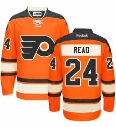 Men's Reebok Philadelphia Flyers #24 Matt Read Premier Orange New Third NHL Jersey