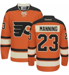 Men's Reebok Philadelphia Flyers #23 Brandon Manning Premier Orange New Third NHL Jersey