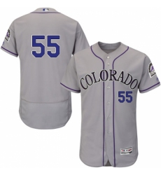 Men's Majestic Colorado Rockies #55 Jon Gray Grey Flexbase Authentic Collection MLB Jersey