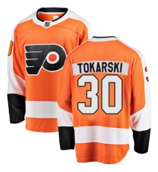 Youth Philadelphia Flyers #30 Dustin Tokarski Fanatics Branded Orange Home Breakaway NHL Jersey