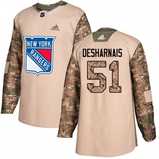 Men's Adidas New York Rangers #51 David Desharnais Authentic Camo Veterans Day Practice NHL Jersey Men's Adidas New York Rangers #51 David Desharnais Authentic Camo Veterans Day Practice NHL Jersey