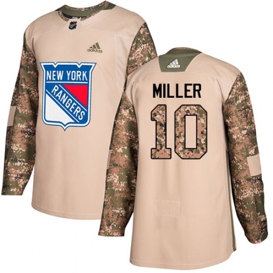 Men's Adidas New York Rangers #10 J.T. Miller Authentic Camo Veterans Day Practice NHL Jersey Men's Adidas New York Rangers #10 J.T. Miller Authentic Camo Veterans Day Practice NHL Jersey