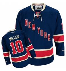 Men's Reebok New York Rangers #10 J.T. Miller Authentic Navy Blue Third NHL Jersey