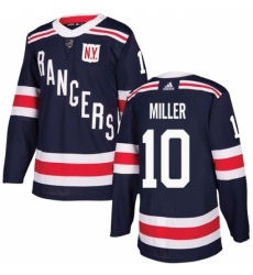 Youth Adidas New York Rangers #10 J.T. Miller Authentic Navy Blue 2018 Winter Classic NHL Jersey