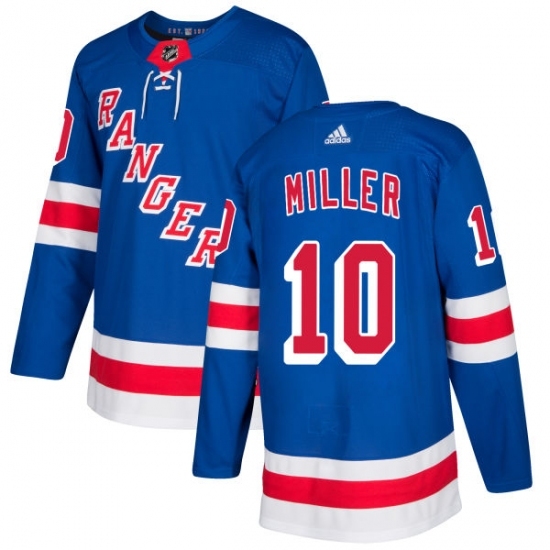 Youth Adidas New York Rangers #10 J.T. Miller Authentic Royal Blue Home NHL Jersey Youth Adidas New York Rangers #10 J.T. Miller Authentic Royal Blue Home NHL Jersey