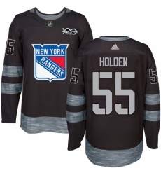 Men's Adidas New York Rangers #55 Nick Holden Authentic Black 1917-2017 100th Anniversary NHL Jersey Men's Adidas New York Rangers #55 Nick Holden Authentic Black 1917-2017 100th Anniversary NHL Jersey