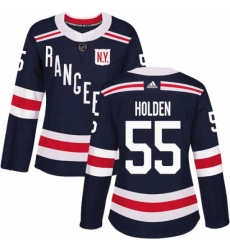 Women's Adidas New York Rangers #55 Nick Holden Authentic Navy Blue 2018 Winter Classic NHL Jersey