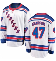 Men's New York Rangers #47 Steven Kampfer Fanatics Branded White Away Breakaway NHL Jersey