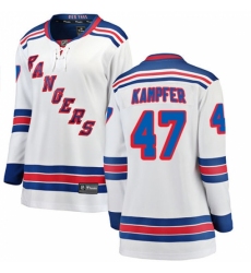 Women's New York Rangers #47 Steven Kampfer Fanatics Branded White Away Breakaway NHL Jersey