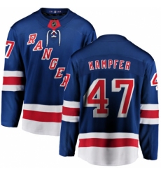 Youth New York Rangers #47 Steven Kampfer Fanatics Branded Royal Blue Home Breakaway NHL Jersey