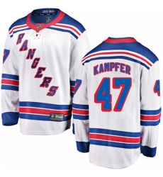 Youth New York Rangers #47 Steven Kampfer Fanatics Branded White Away Breakaway NHL Jersey