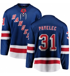 Men's New York Rangers #31 Ondrej Pavelec Fanatics Branded Royal Blue Home Breakaway NHL Jersey