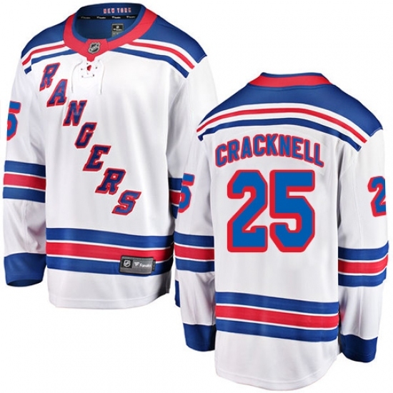 Youth New York Rangers #25 Adam Cracknell Fanatics Branded White Away Breakaway NHL Jersey Youth New York Rangers #25 Adam Cracknell Fanatics Branded White Away Breakaway NHL Jersey