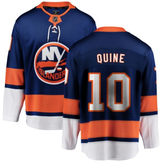 Men's New York Islanders #10 Alan Quine Fanatics Branded Royal Blue Home Breakaway NHL Jersey Men's New York Islanders #10 Alan Quine Fanatics Branded Royal Blue Home Breakaway NHL Jersey