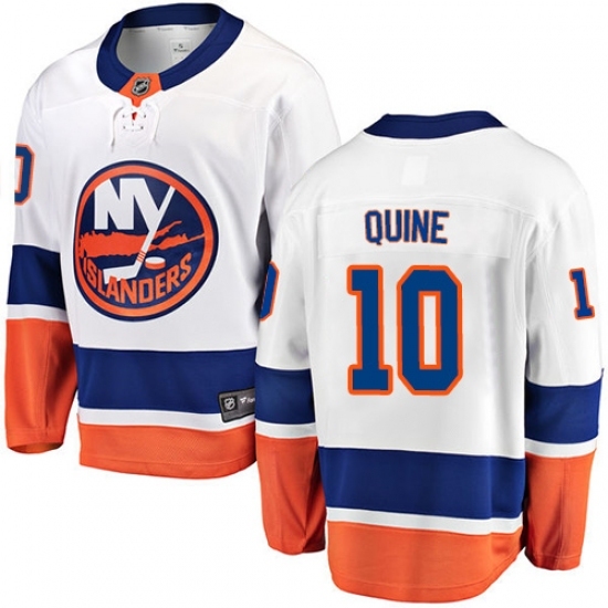 Men's New York Islanders #10 Alan Quine Fanatics Branded White Away Breakaway NHL Jersey Men's New York Islanders #10 Alan Quine Fanatics Branded White Away Breakaway NHL Jersey