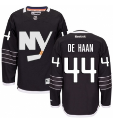 Women's Reebok New York Islanders #44 Calvin de Haan Authentic Black Third NHL Jersey