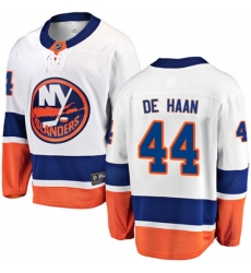 Youth New York Islanders #44 Calvin de Haan Fanatics Branded White Away Breakaway NHL Jersey