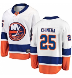 Men's New York Islanders #25 Jason Chimera Fanatics Branded White Away Breakaway NHL Jersey
