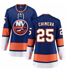Women's New York Islanders #25 Jason Chimera Fanatics Branded Royal Blue Home Breakaway NHL Jersey