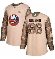 Men's Adidas New York Islanders #86 Nikolay Kulemin Authentic Camo Veterans Day Practice NHL Jersey