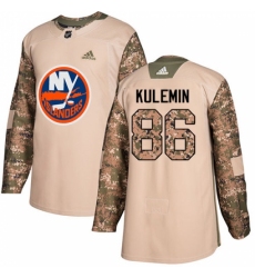 Youth Adidas New York Islanders #86 Nikolay Kulemin Authentic Camo Veterans Day Practice NHL Jersey