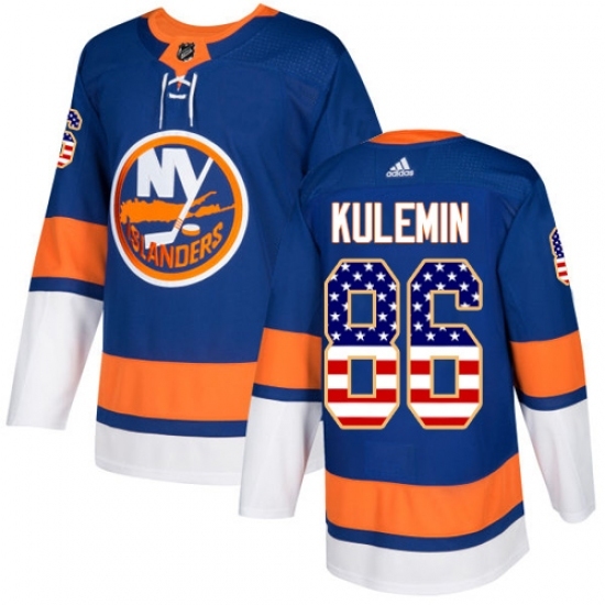 Youth Adidas New York Islanders #86 Nikolay Kulemin Authentic Royal Blue USA Flag Fashion NHL Jersey Youth Adidas New York Islanders #86 Nikolay Kulemin Authentic Royal Blue USA Flag Fashion NHL Jersey