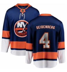 Men's New York Islanders #4 Dennis Seidenberg Fanatics Branded Royal Blue Home Breakaway NHL Jersey