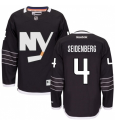 Women's Reebok New York Islanders #4 Dennis Seidenberg Premier Black Third NHL Jersey