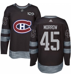 Men's Adidas Montreal Canadiens #45 Joe Morrow Authentic Black 1917-2017 100th Anniversary NHL Jersey Men's Adidas Montreal Canadiens #45 Joe Morrow Authentic Black 1917-2017 100th Anniversary NHL Jersey