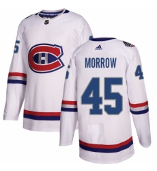 Men's Adidas Montreal Canadiens #45 Joe Morrow Authentic White 2017 100 Classic NHL Jersey Men's Adidas Montreal Canadiens #45 Joe Morrow Authentic White 2017 100 Classic NHL Jersey
