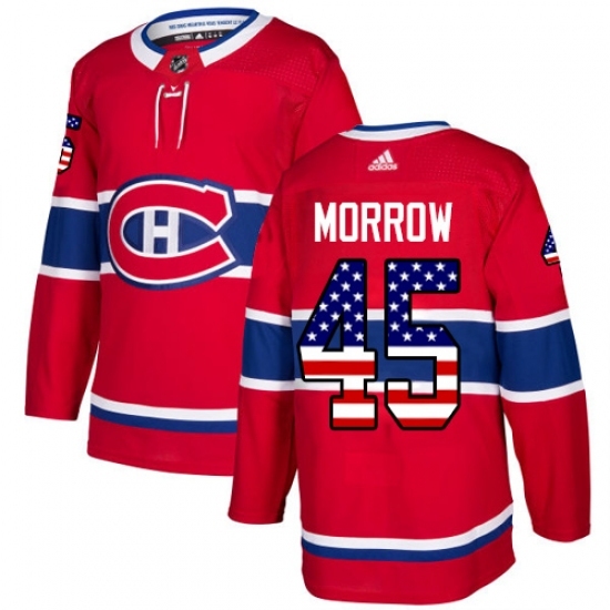Youth Adidas Montreal Canadiens #45 Joe Morrow Authentic Red USA Flag Fashion NHL Jersey Youth Adidas Montreal Canadiens #45 Joe Morrow Authentic Red USA Flag Fashion NHL Jersey