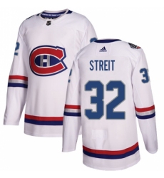 Men's Adidas Montreal Canadiens #32 Mark Streit Authentic White 2017 100 Classic NHL Jersey