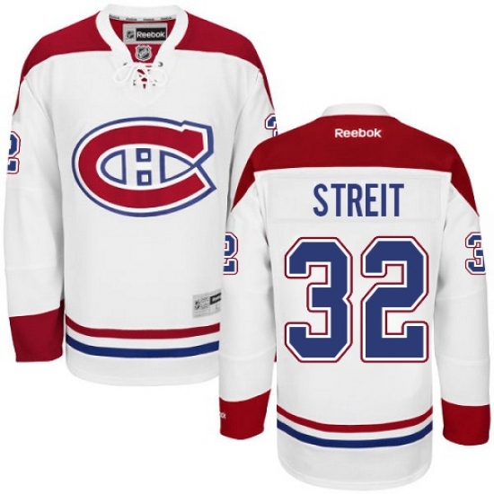 Men's Reebok Montreal Canadiens #32 Mark Streit Authentic White Away NHL Jersey Men's Reebok Montreal Canadiens #32 Mark Streit Authentic White Away NHL Jersey