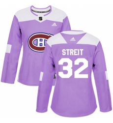 Women's Adidas Montreal Canadiens #32 Mark Streit Authentic Purple Fights Cancer Practice NHL Jersey