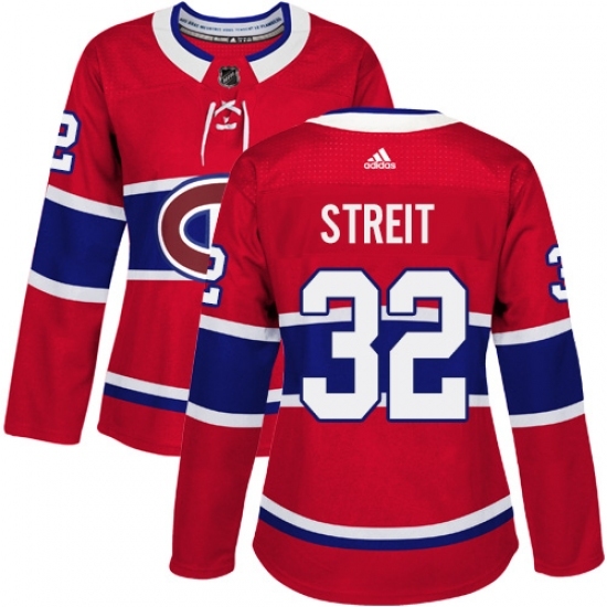 Women's Adidas Montreal Canadiens #32 Mark Streit Authentic Red Home NHL Jersey Women's Adidas Montreal Canadiens #32 Mark Streit Authentic Red Home NHL Jersey