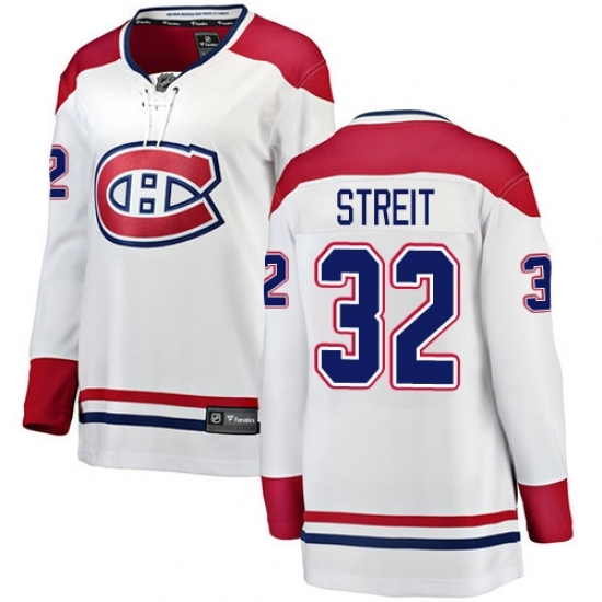 Women's Montreal Canadiens #32 Mark Streit Authentic White Away Fanatics Branded Breakaway NHL Jersey Women's Montreal Canadiens #32 Mark Streit Authentic White Away Fanatics Branded Breakaway NHL Jersey