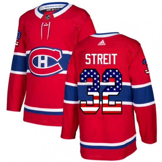 Youth Adidas Montreal Canadiens #32 Mark Streit Authentic Red USA Flag Fashion NHL Jersey Youth Adidas Montreal Canadiens #32 Mark Streit Authentic Red USA Flag Fashion NHL Jersey